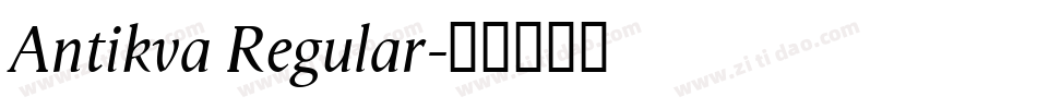 Antikva Regular字体转换